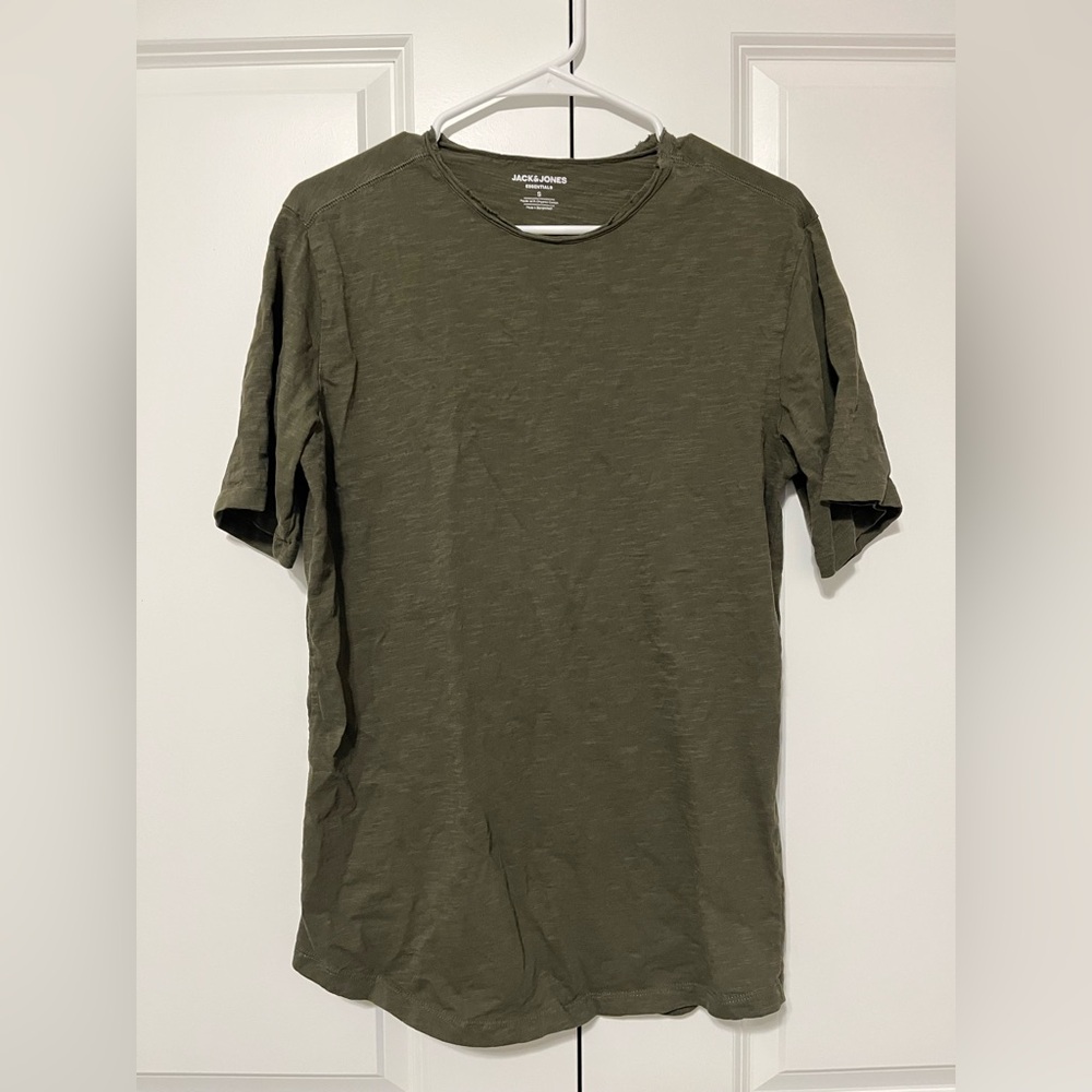 Jack & Jones Men's Dark Green Short Sleeve Tee